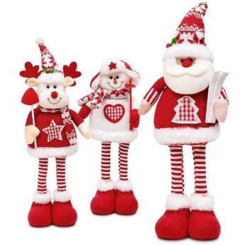 93-4197 Φιγούρα Xmas Τηλεσκοπικά Πόδια Κόκκινη 50cm