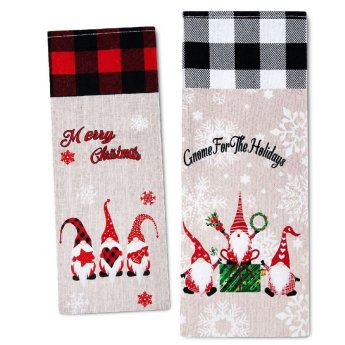 93-4208 Θήκη Κρασιού Λινάτσα Xmas 37x14cm