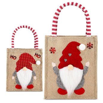93-4211 Τσάντα Xmas Λινάτσα 30x19x17cm