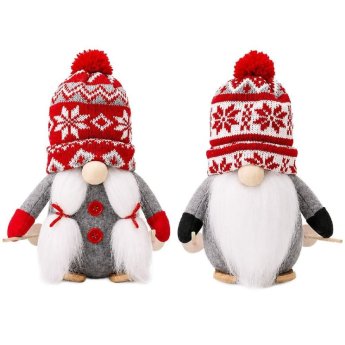 93-4180 Φιγούρα Διακοσμητική Gnome Κάνει σκι 23cm