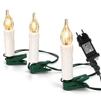 93-4078 20 Κεριά LED Λευκό Θερμό με Προγράμματα IP44 9m