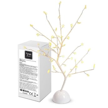 93-4052 Δέντρο Λευκό με 48 LED Stars Μπαταρίας Λευκό Θερμό Σταθερή IP20 45cm