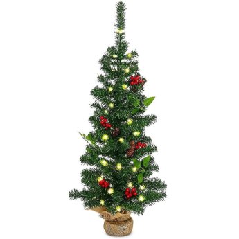 93-4059 Δέντρο με Στολίδια και 40 LED. με Βάση Γιούτα 90cm