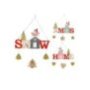 93-3948 Στολίδι Ξύλινη Παράσταση Xmas 22x13cm