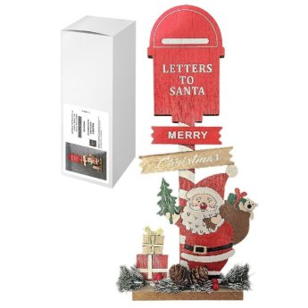 93-3893 Διακοσμητικό Ξύλινο Letters to Santa 40x17x6cm