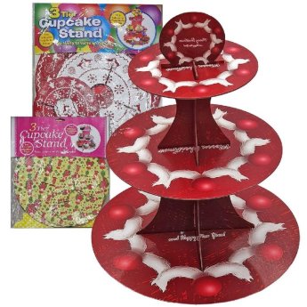 93-3795 Βάση για Cupcake Xmas Τριώροφη 35 xo30cm