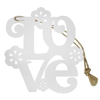 93-3724 Στολίδι Ξύλινο Love 7cm
