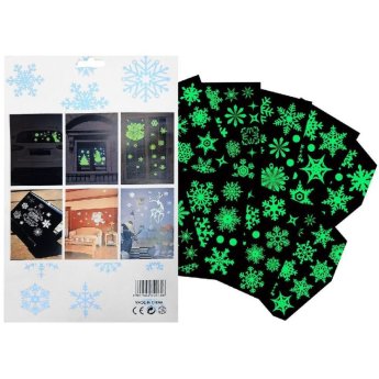93-3585 Αυτοκόλλητα Xmas Φωσφόριζε 32x20cm