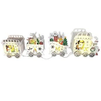 93-3517 Τρένο 3d Ξύλινο με 4led 42x12.5x7.5cm