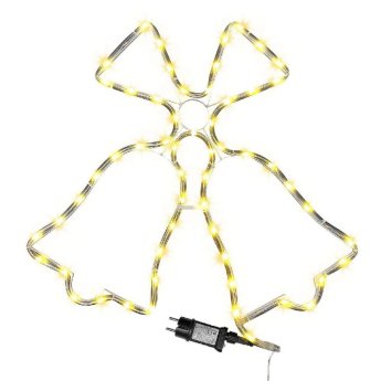 93-3504 Καμπάνες Φωτοσωλήνας 60 LED 3m Λευκό Θερμό με Προγράμματα IP44 o11mm 3m Φωτοσωλήνας -KAI3m Extra Καλώδιο- 58x56cm