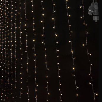 93-3479 100 Λαμπάκια LED Λευκό Θερμό Κουρτίνα με Επέκταση KAI Προγράμματα IP44 90x80cm -δεν Περιέχεται ο Μετασχηματιστής-