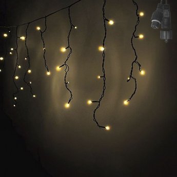 93-3480 100 Λαμπάκια LED Λευκό Θερμό Βροχή με Επέκταση KAI Προγράμματα IP44 110x80cm -δεν Περιέχεται ο Μετασχηματιστής-