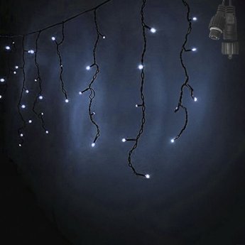 93-3481 100 Λαμπάκια LED Λευκό Ψυχρό Βροχή με Επέκταση KAI Προγράμματα IP44 110x80cm -δεν Περιέχεται ο Μετασχηματιστής-