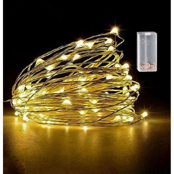 93-3487 100 Λαμπάκια LED Copper Μπαταρίας Λευκό Θερμό σε Σειρά με Controller IP20 10.3m