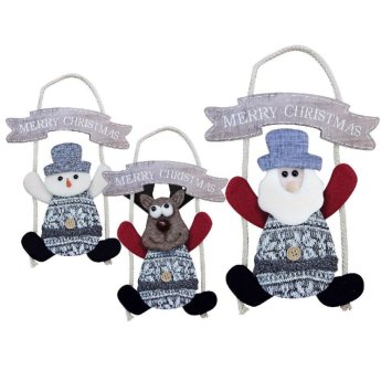 93-3387 Φιγούρα Κρεμαστή Xmas με Σχοινί 23x19cm