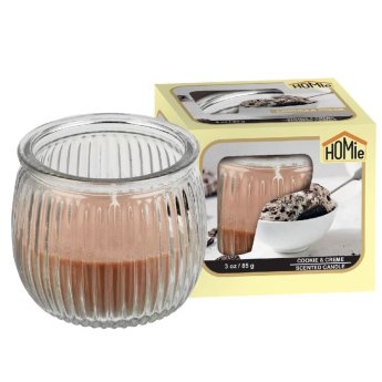 37-447 Κερί Cookies and Cream σε Βάζο 21h 85gr Net. 7x6.5cm