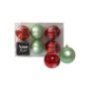 93-2756 Μπάλες Ντεκόρ 2 Πράσινες KAI 4 Κόκκινες φ8 o8cm