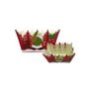 93-2704 Καλάθι Τσόχινο Xmas Χωριό 20x15x11cm