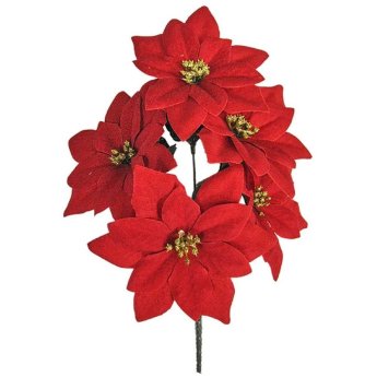 93-1102 Μπουκέτο με 5 Αλεξανδρινά Βελουτέ 32cm o13cm