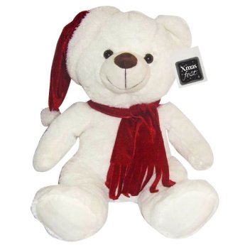 93-848 Αρκουδάκι Xmas με Κασκόλ 30cm