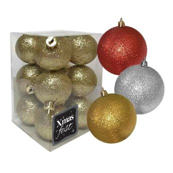 93-1458 Μπάλα Glitter πακ-12τεμ φ4 o4cm