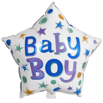 96-962 Μπαλόνι Foil Μεταλλιζέ Baby boy 46cm