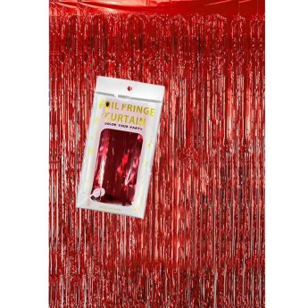 96-956 Κουρτίνα Διακόσμησης Party Foil Κόκκινη 2x1m