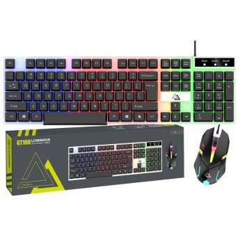 89-37 Πληκτρολόγιο και Ποντίκι σετ Ενσύρματα RGB