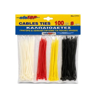96-973 Δεματικά Καλωδίων 8cm σετ-100τεμ tie Wrap