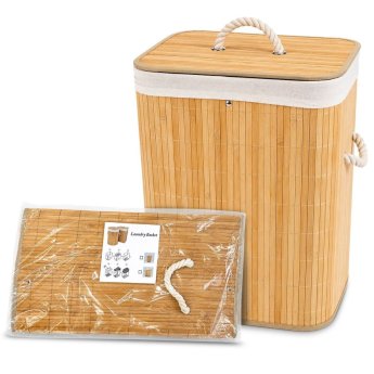 81-1181 Καλάθι Απλύτων Bamboo 60x40x30cm
