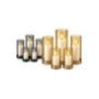 93-4270 Κεριά LED σε Κηροπήγιο σετ-5τεμ 12.5x6cm -12.5x6cm -13x7.5cm -15x7.5cm -17.5x7.5cm