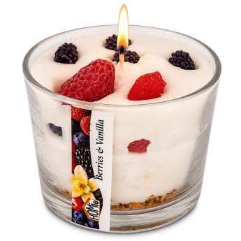 37-499 Κερί Μεγάλο Βάζο Επιδόρπιο Berries και Φράουλες 220g net o10x8cm