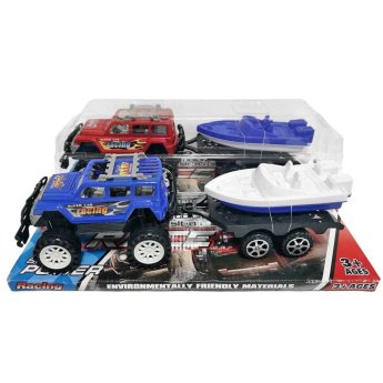 70-2377 Τζιπ με Βάρκα  Friction και Free Wheel 39x12.5x12cm