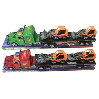 70-2269 Νταλίκα Friction με 2 Δομικά Οχήματα 43x11x8cm