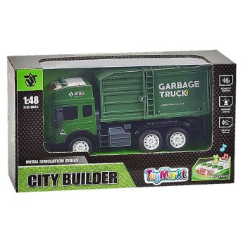 70-2224 Die Cast Friction Σκουπιδιάρικο με φως ΚΑΙ ήχο 27x15x10cm