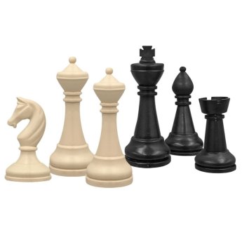 69-1732 Πιόνια Μπεζ-Μαύρα για Σκάκι Μεγάλο με 2 Βασίλισσες Για Σκάκι Μεγάλο με 2 Βασίλισσες