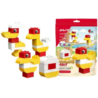 75-403 Σετ 10 τεμ Τουβλάκια Happy Farm. 3ΚΑΙ Ετών 21x16cm