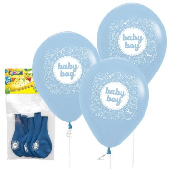 71-1245 Μπαλλόνια 12 6τεμ Baby boy 30cm