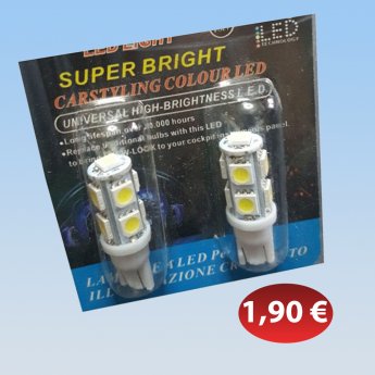 Σετ 2 Led αυτοκινήτου σε διάφορα χρώματα